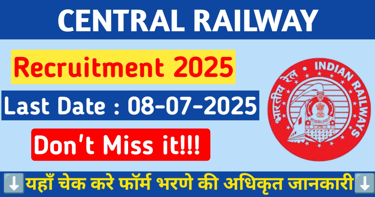 Alt = "Central Railway Senior Resident Recruitment 2025"