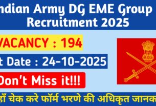 Alt = "Indian Army DG EME Group C Recruitment 2025"