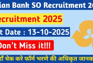 Alt - "Indian Bank Specialist Officer Recruitment 2025"